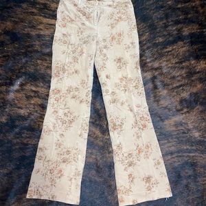 Vintage floral corduroy pants